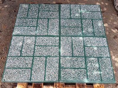 Gạch vỉa hè Terrazzo 40×40 xanh xám