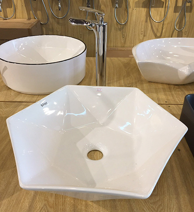 Lavabo đặt bàn hình lục giác