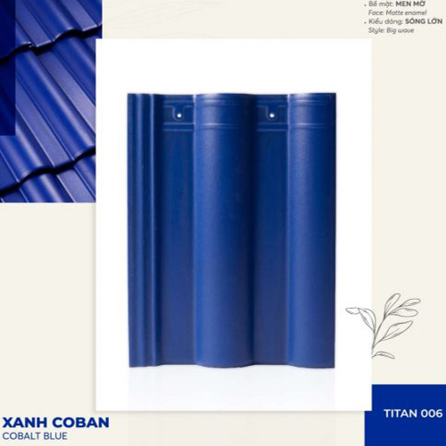 Ngói tráng men Đồng Tâm Titan cao cấp xanh coban