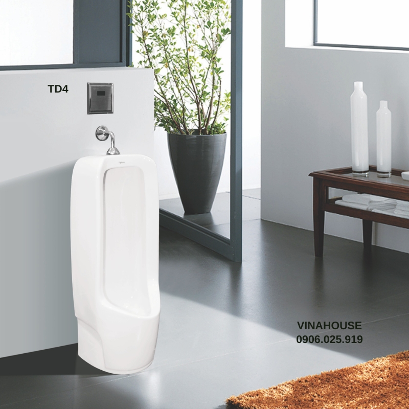 Bồn tiểu nam đặt sàn cảm ứng Viglacera TD4