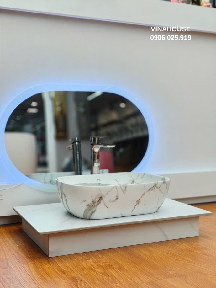 Chậu Lavabo đặt bàn vân mây