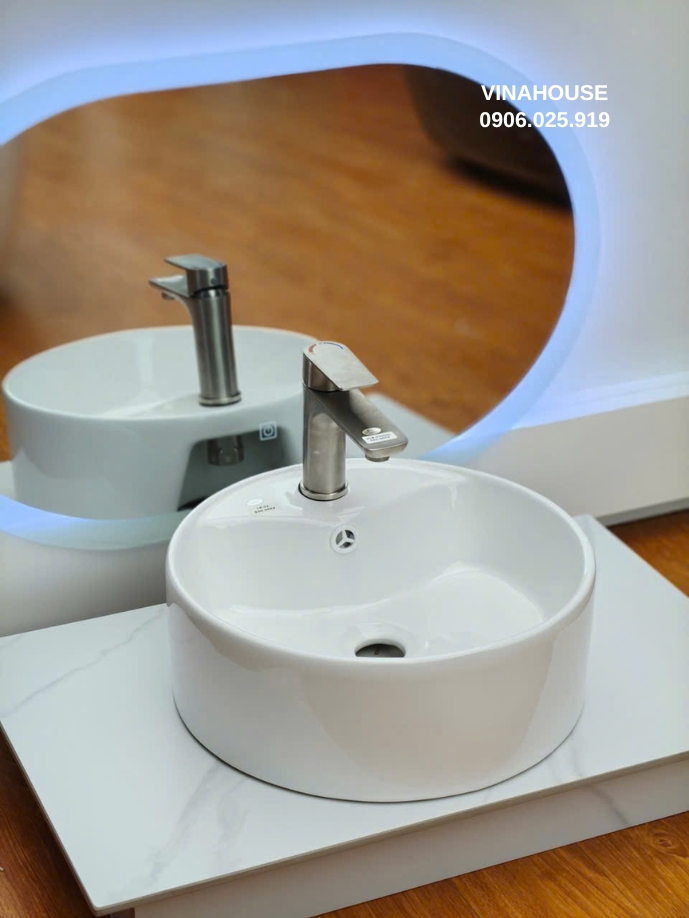 Chậu Lavabo tròn đặt bàn