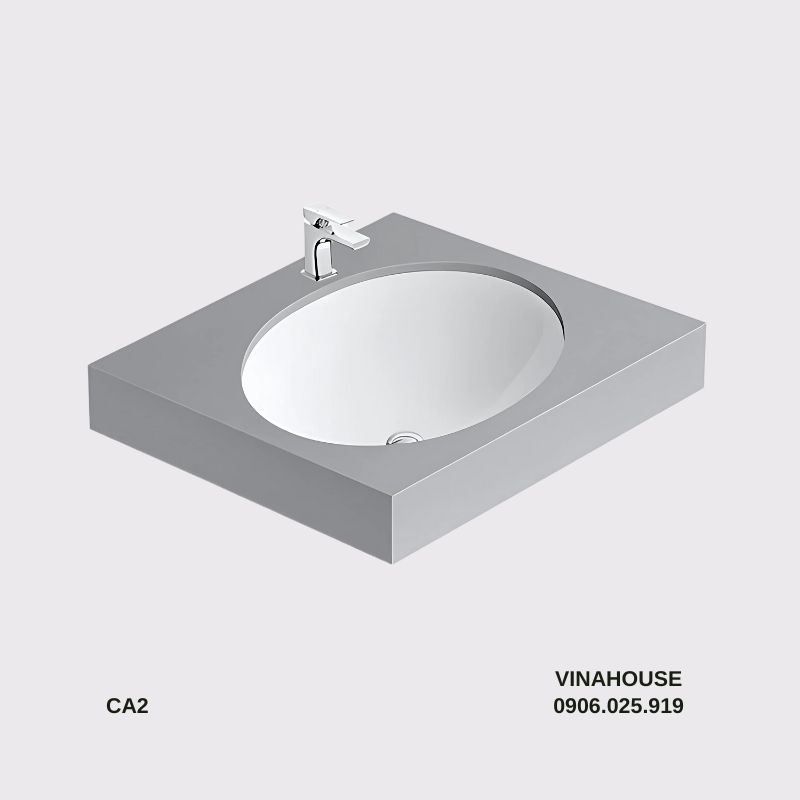 Chậu lavabo âm bàn Viglacera CA2