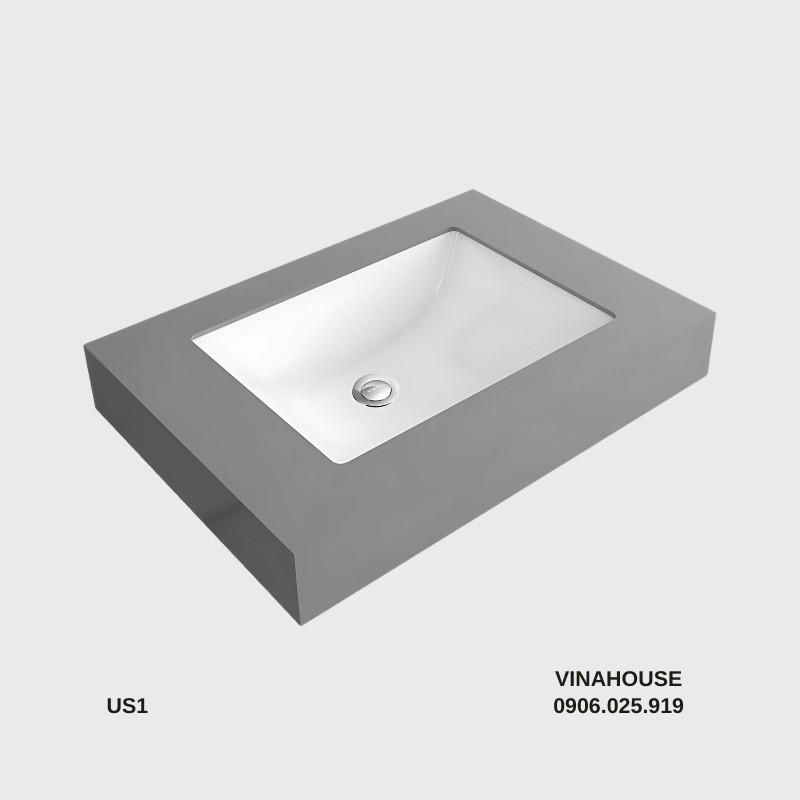 Chậu lavabo âm bàn Viglacera US1