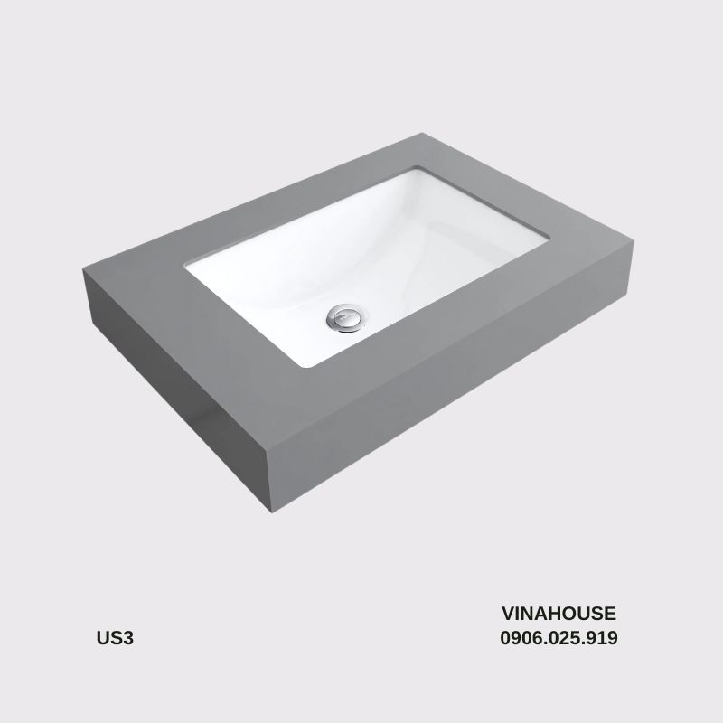 Chậu lavabo âm bàn Viglacera US3