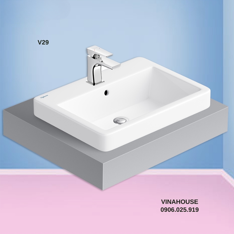 Chậu rửa Lavabo Viglacera V29 đặt bàn