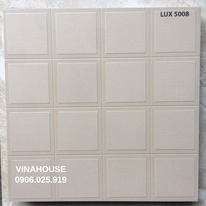 Gạch 40×40 ô vuông màu kem LUX5008