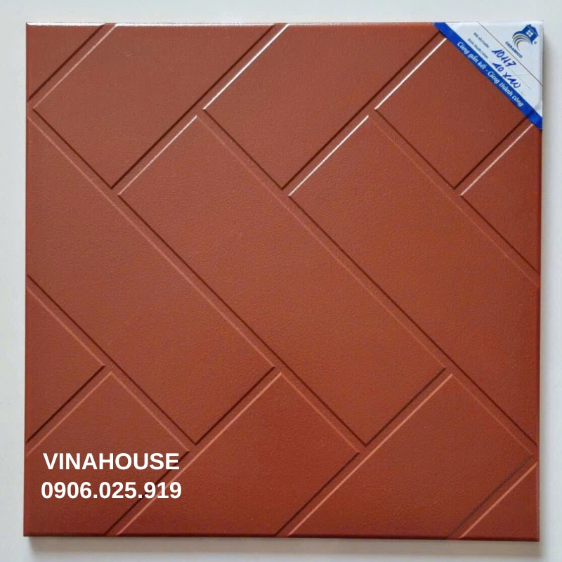 Gạch 40×40 tráng men đỏ 10117
