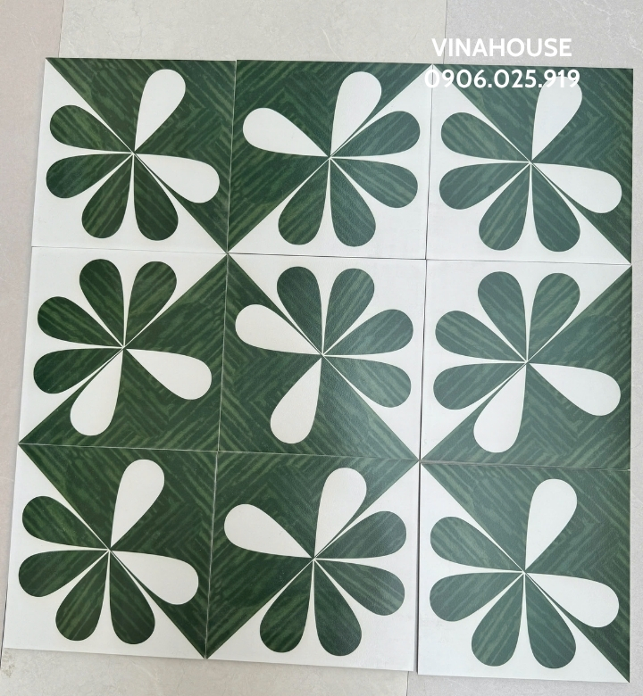 Gạch bông 30×30 màu xanh lá cây