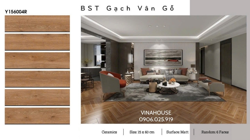 Gạch lát nền giả gỗ 15×60 Y156004R