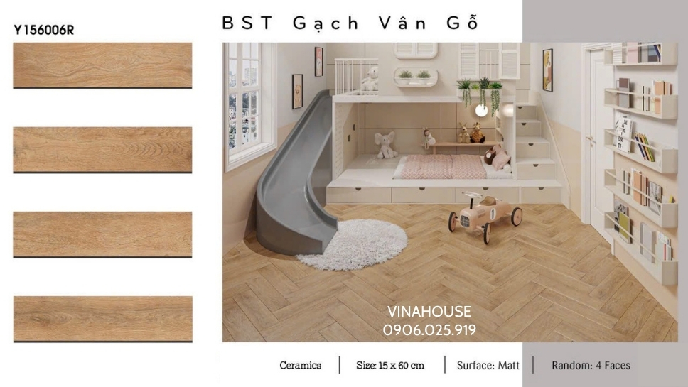 Gạch lát nền giả gỗ 15×60 Y156006R
