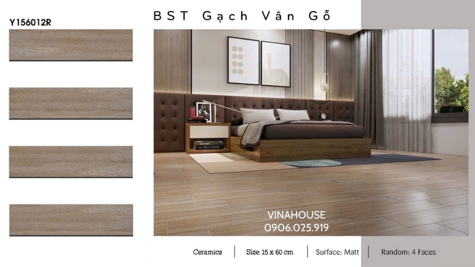 Gạch lát nền giả gỗ 15×60 Y156012R