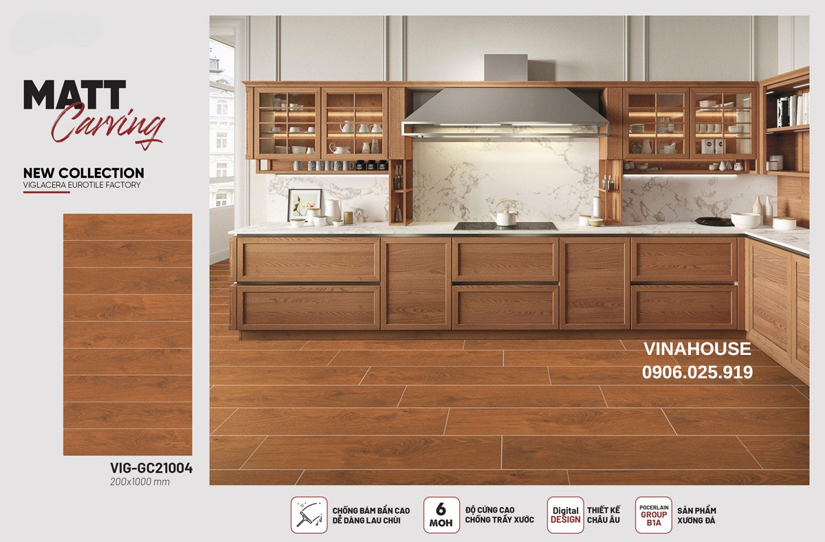 Gạch giả gỗ 20×100 Viglacera GC21004