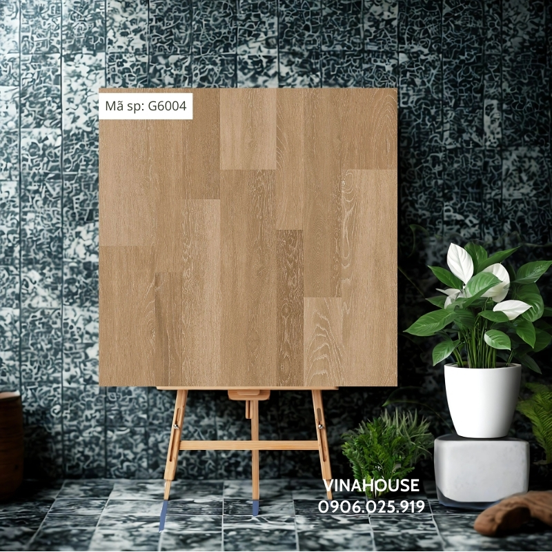 Gạch 60×60 vân gỗ Viglacera G6004 chống trượt
