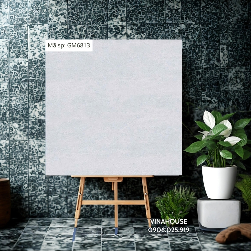 Gạch 60×60 Viglacera xám xi măng GM6813
