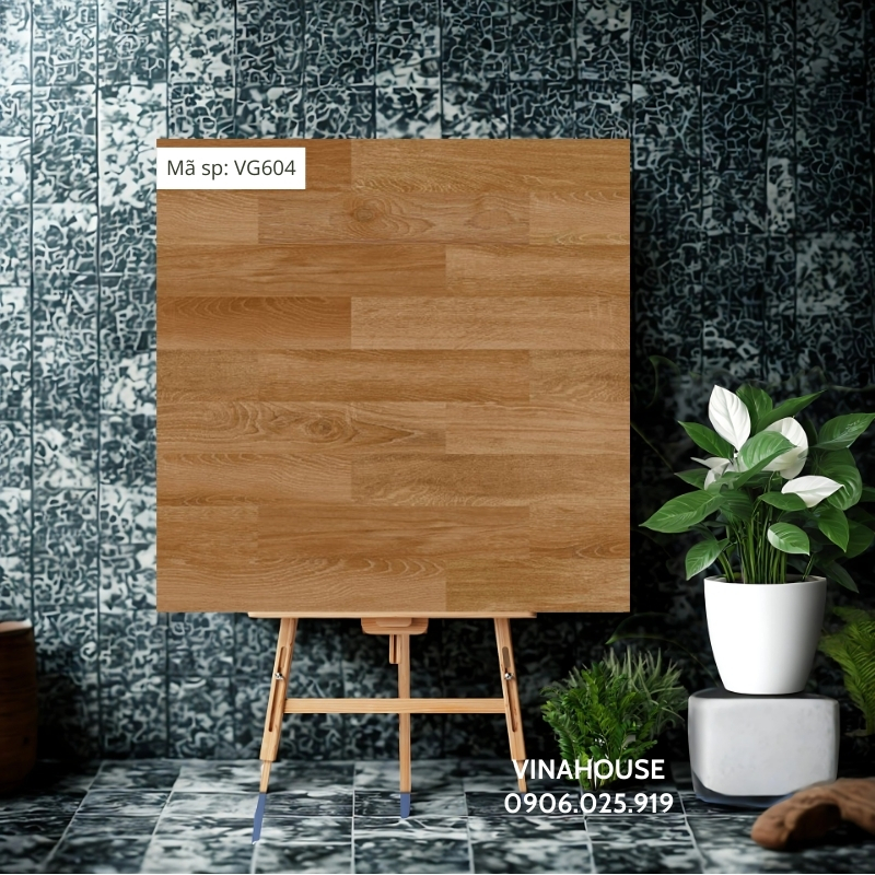 Gạch lát nền Viglacera VG6004 60×60 vân gỗ