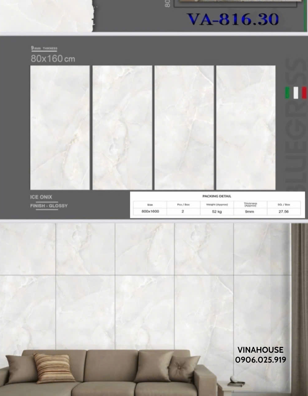Gạch lát nền 80×160 VA81630