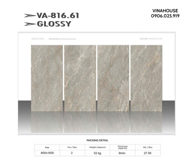 Gạch lát nền 80×160 bóng VA81661