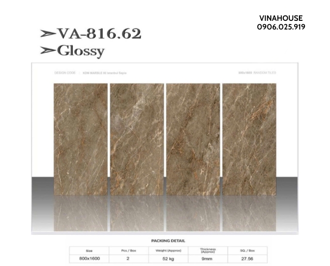 Gạch lát nền 80×160 bóng VA81662