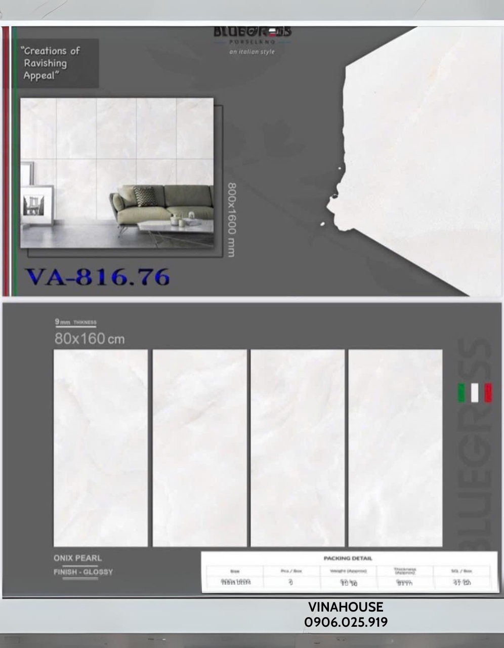 Gạch lát nền 80×160 VA81676