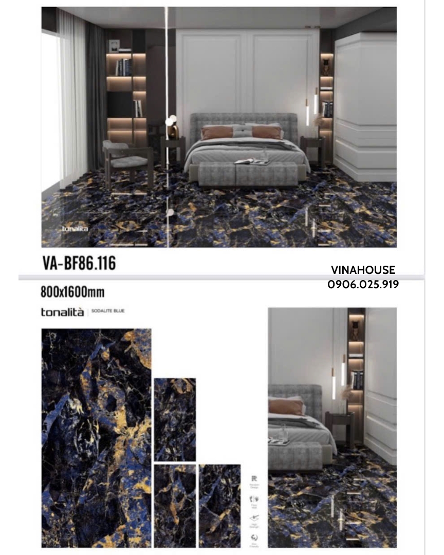 Gạch lát nền 80×160 bóng VABF86116