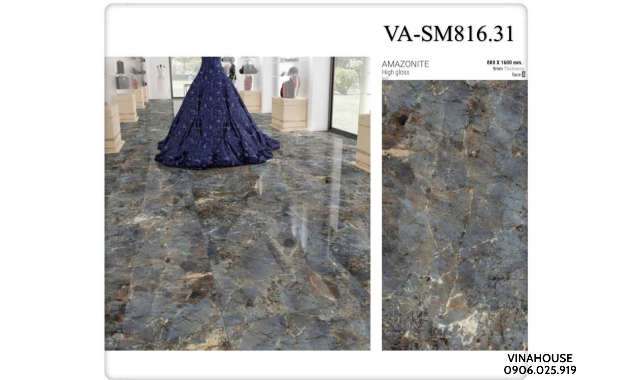 Gạch lát nền 80×160 bóng VASM81631