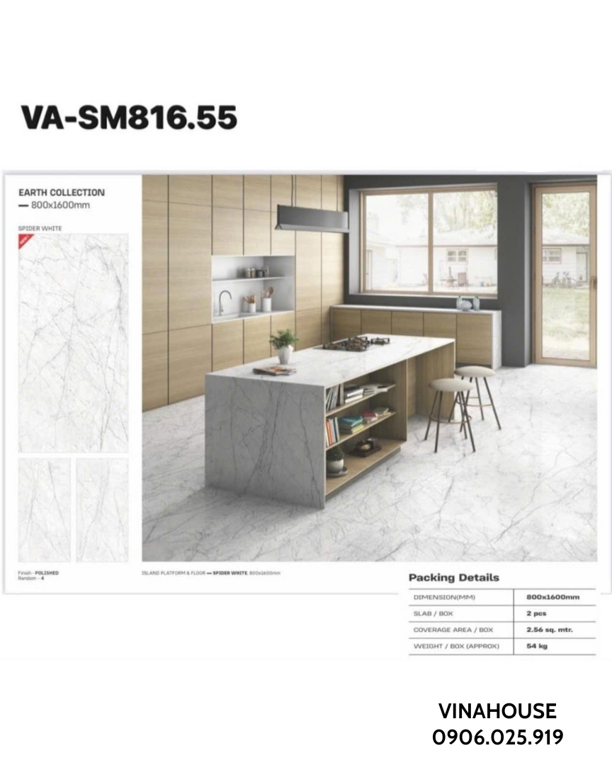 Gạch lát nền 80×160 bóng VASM81655