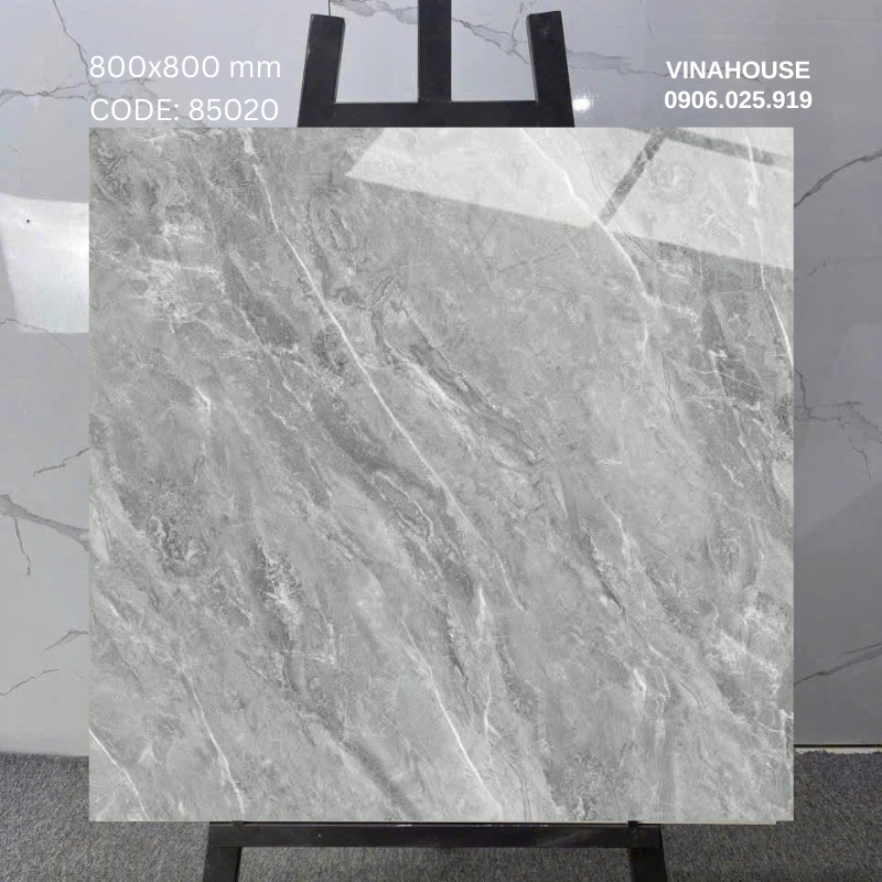 Gạch Catalan 80×80 màu ghi 85020