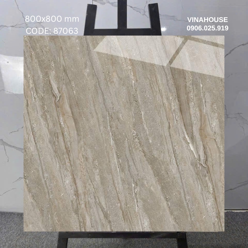 Gạch lát nền Catalan 80×80 nâu nhạt 87063