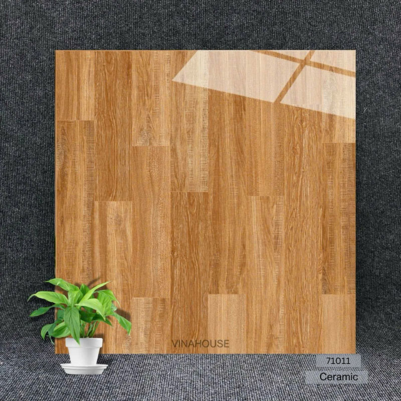 Gạch 60×60 vân gỗ bóng kính 71011