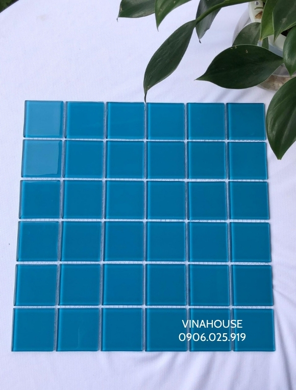Gạch mosaic gốm sứ màu trơn