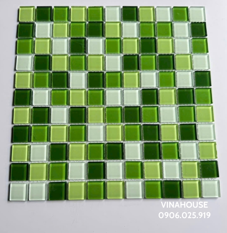 Gạch mosaic màu xanh lá