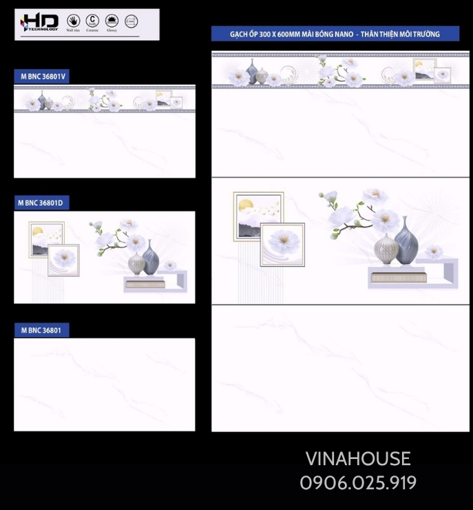 Gạch ốp tường 30×60 36801V-36801D-36801