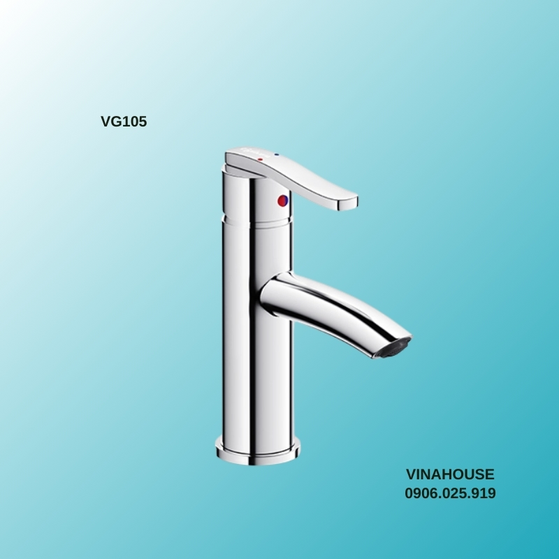 Vòi chậu 1 lỗ lavabo nóng lạnh Viglacera VG105