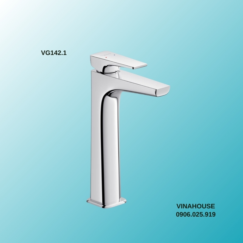 Vòi chậu 1 lỗ nóng lạnh chân cao Viglacera VG142.1