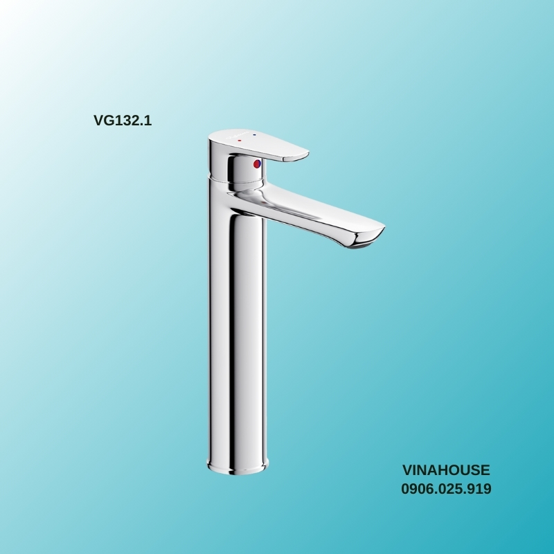 Vòi chậu lavabo nóng lạnh thân cao Viglacera VG132.1