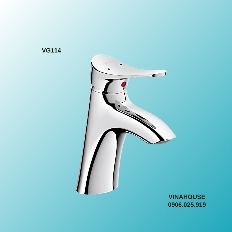 Vòi lavabo 1 lỗ nóng lạnh Viglacera VG114
