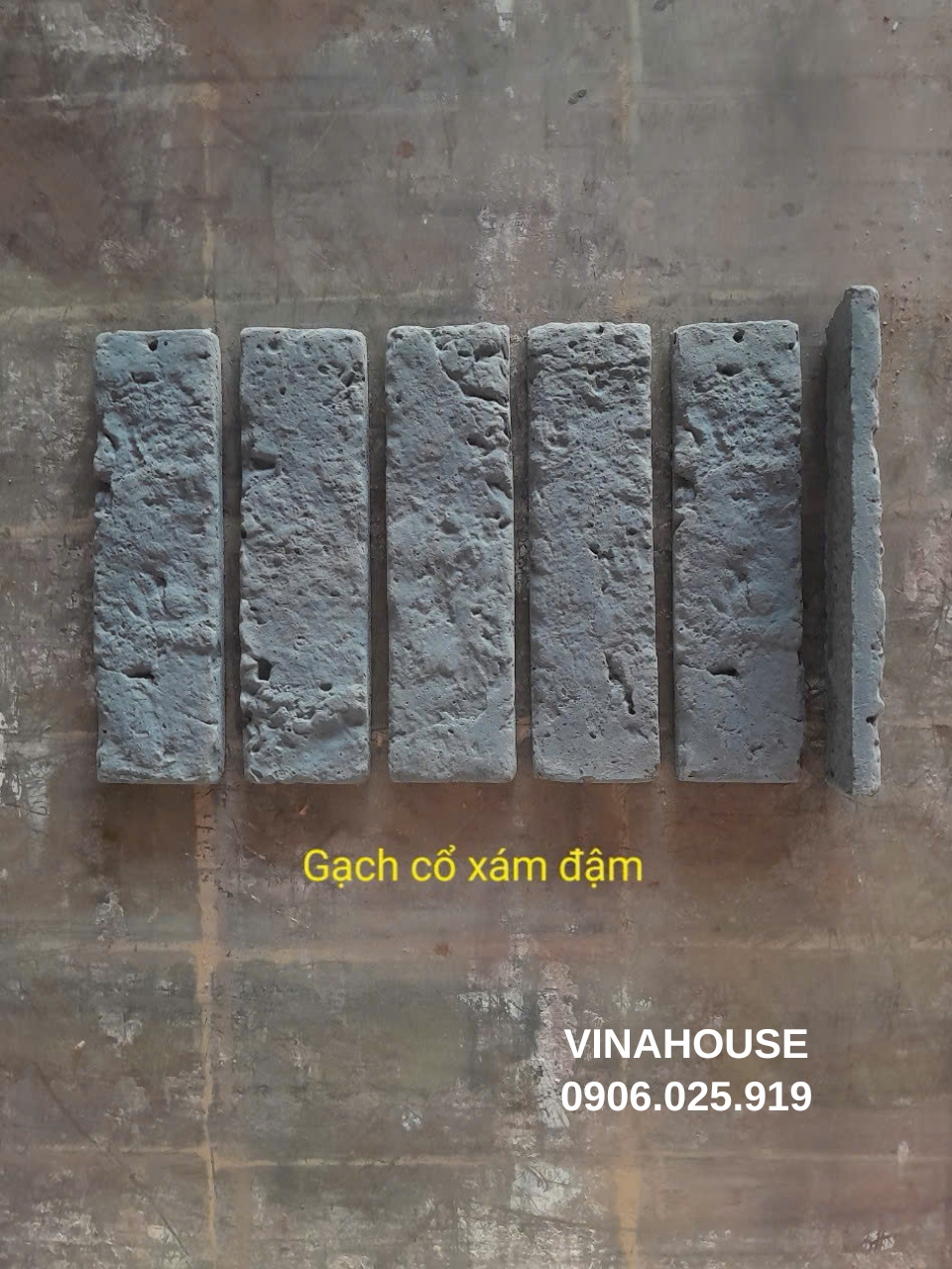 Gạch giả cổ xám đậm