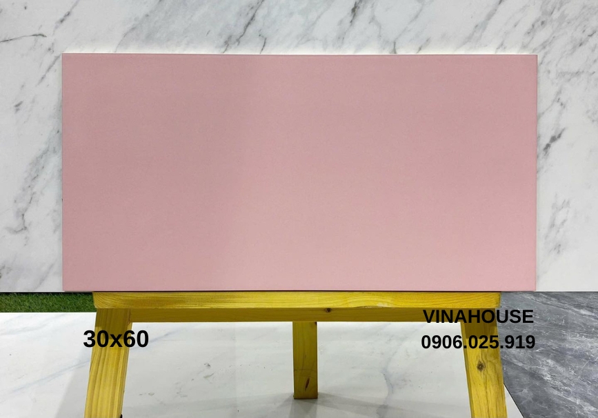 Gạch đơn sắc 30×60 màu hồng