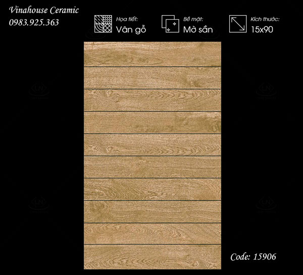 Gạch giả gỗ Viglacera 15906