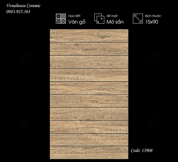 Gạch giả gỗ Viglacera 15908