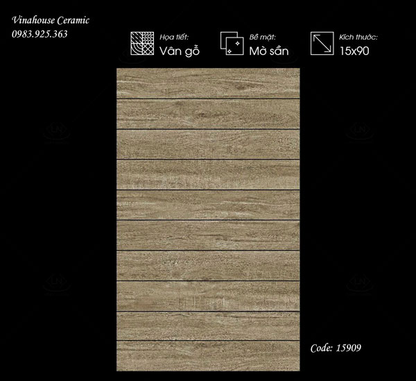 Gạch giả gỗ Viglacera 15909