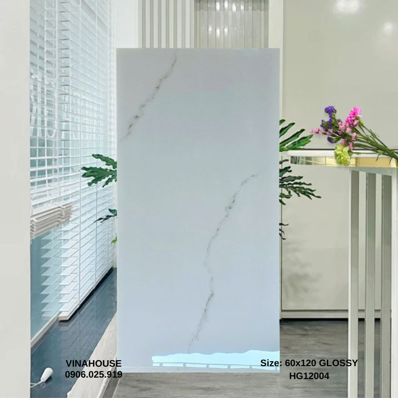 Gạch Lát Nền 60×120 Trắng Vân 12004