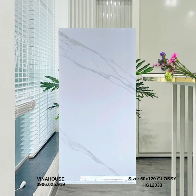 Gạch 60×120 Trắng Vân Mây 12033