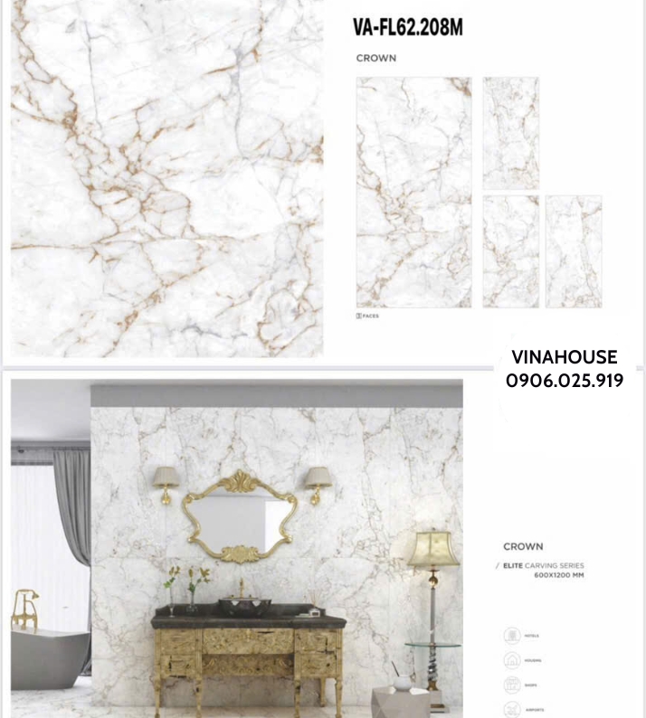Gạch Lát Nền 60×120 Bóng VAFL62208M