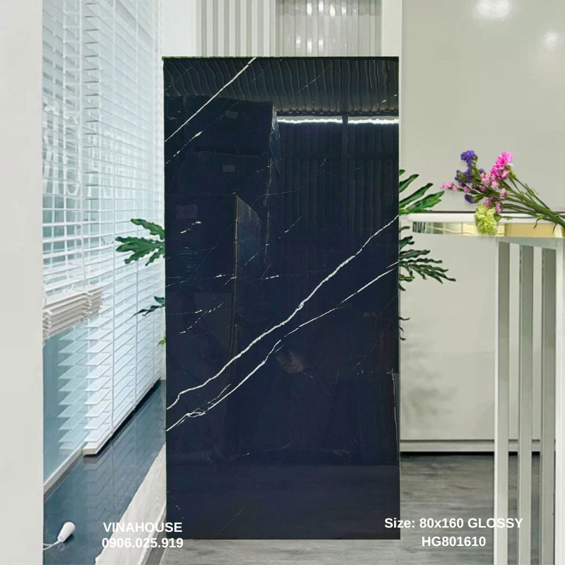Gạch 80×160 Đen Tia Chớp 801610