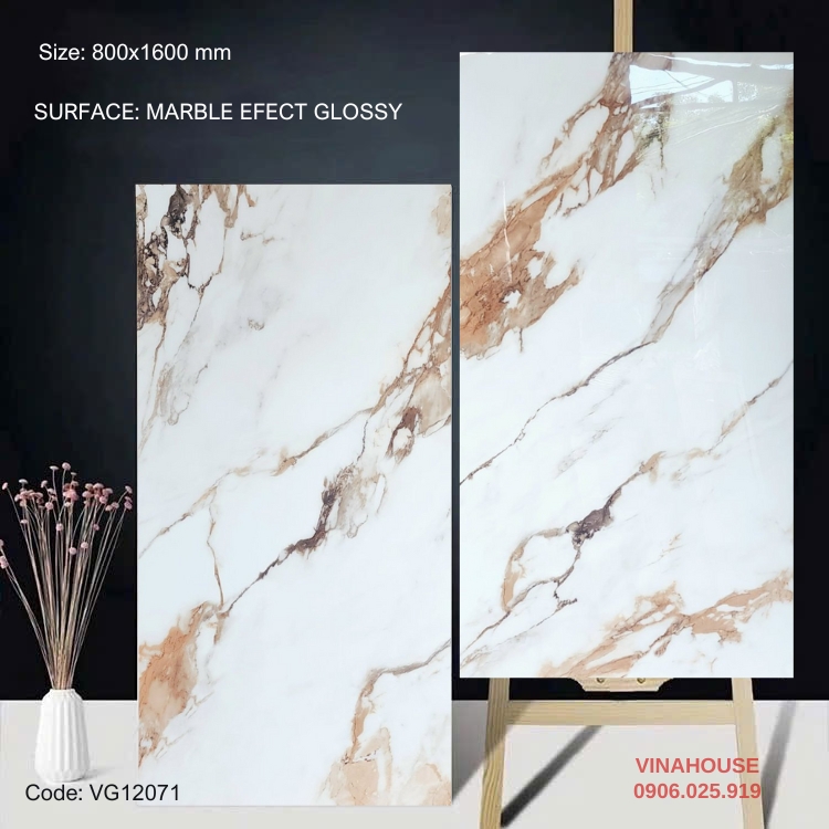 Gạch lát nền 80×160 bóng kính 12071