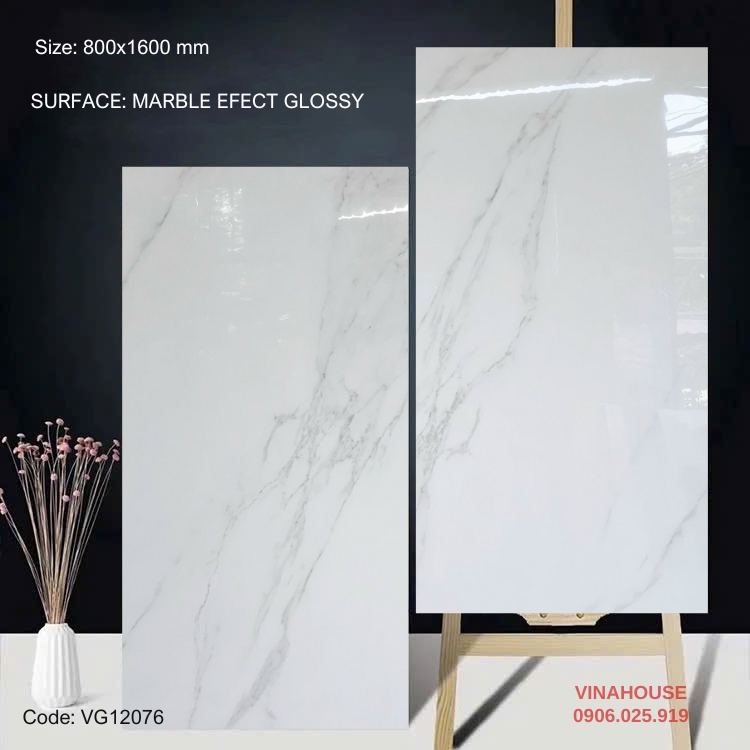 Gạch lát nền 80×160 bóng kính 12076