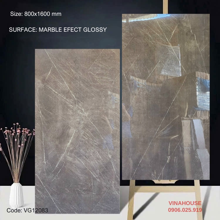 Gạch lát nền 80×160 bóng kính 12083