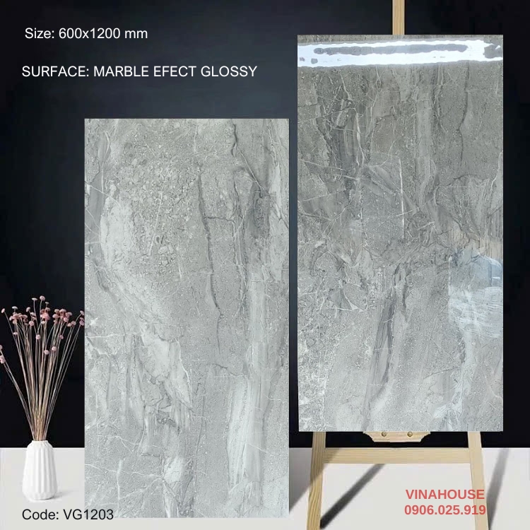 Gạch Lát Nền 60×120 Bóng Kính 1203